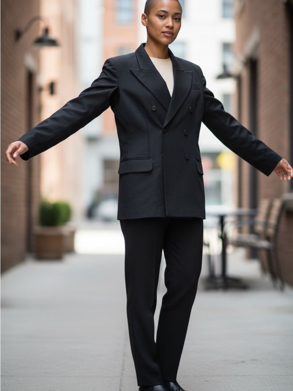 VINTAGE JEAN PAUL GAULTIER FEMME black blazer jacket OPEN ARM PITS UNIQUE 42